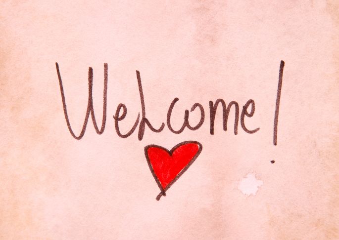 Image with the word: welcome!